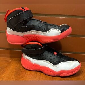 Jordan Kids Black and Red Sneakers